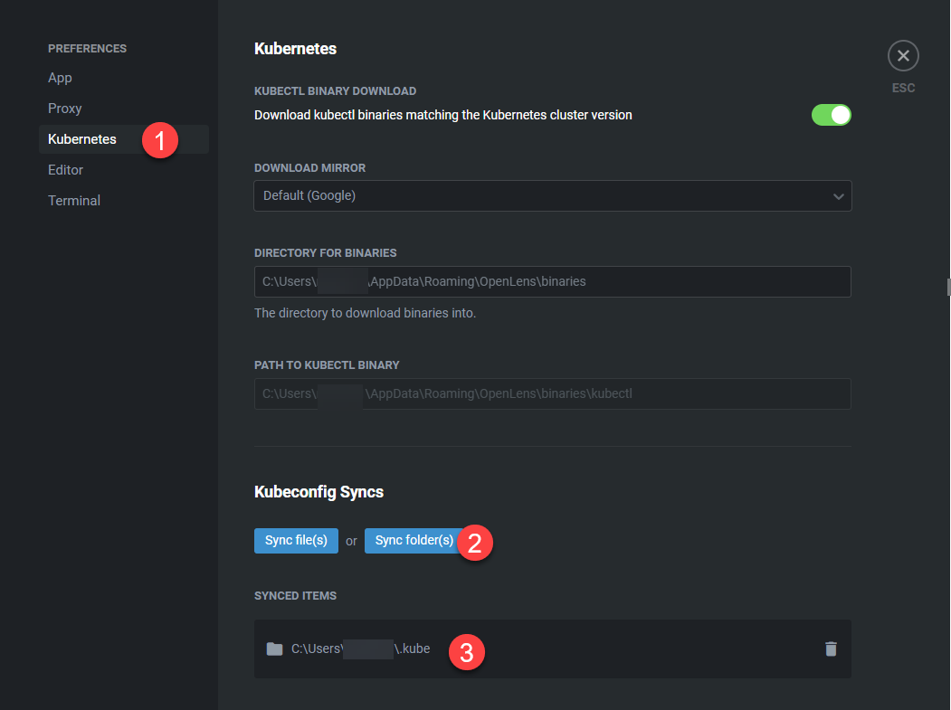 Sync folder SyncFolder